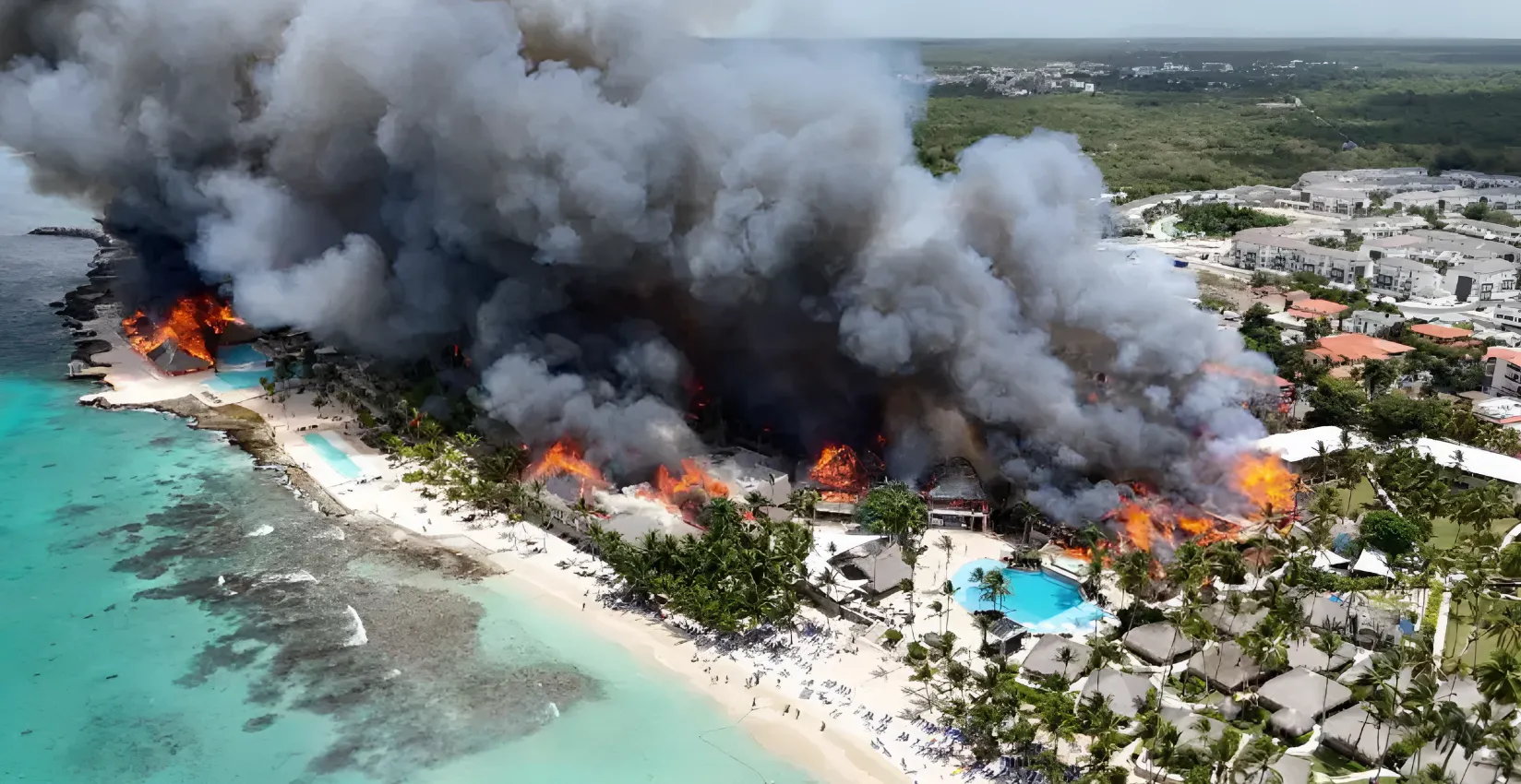 Incendio en un hotel de lujo en República Dominicana deja una turista muerta y casi 1.700 evacuados