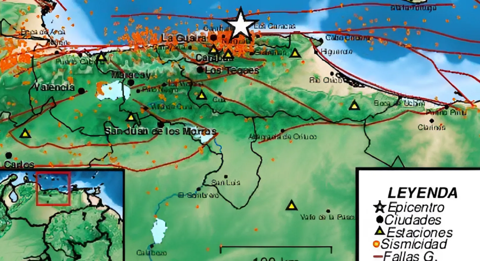 Continúan las réplicas en Venezuela: FUNVISIS registra un sismo de magnitud 3,9 al noreste de Naiguatá