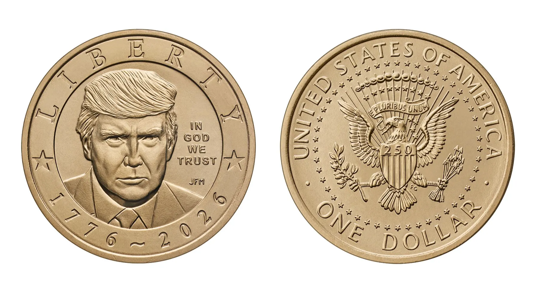 El secretario del Tesoro anuncia una nueva moneda de oro con el rostro de Trump para conmemorar el 250 aniversario de EE. UU.