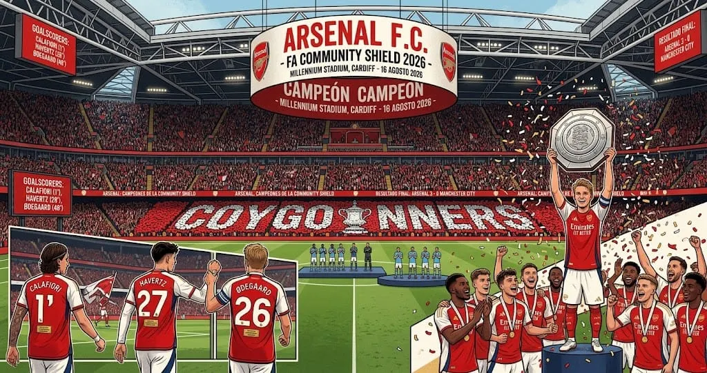 Arsenal conquista la Community Shield tras aplastar al Manchester City en Cardiff