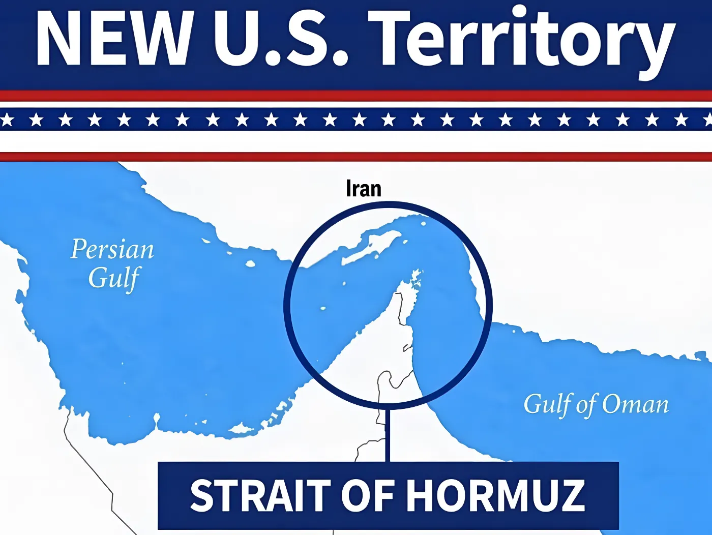 Trump proclama el Estrecho de Ormuz como territorio de EE. UU. a través de una nueva publicación