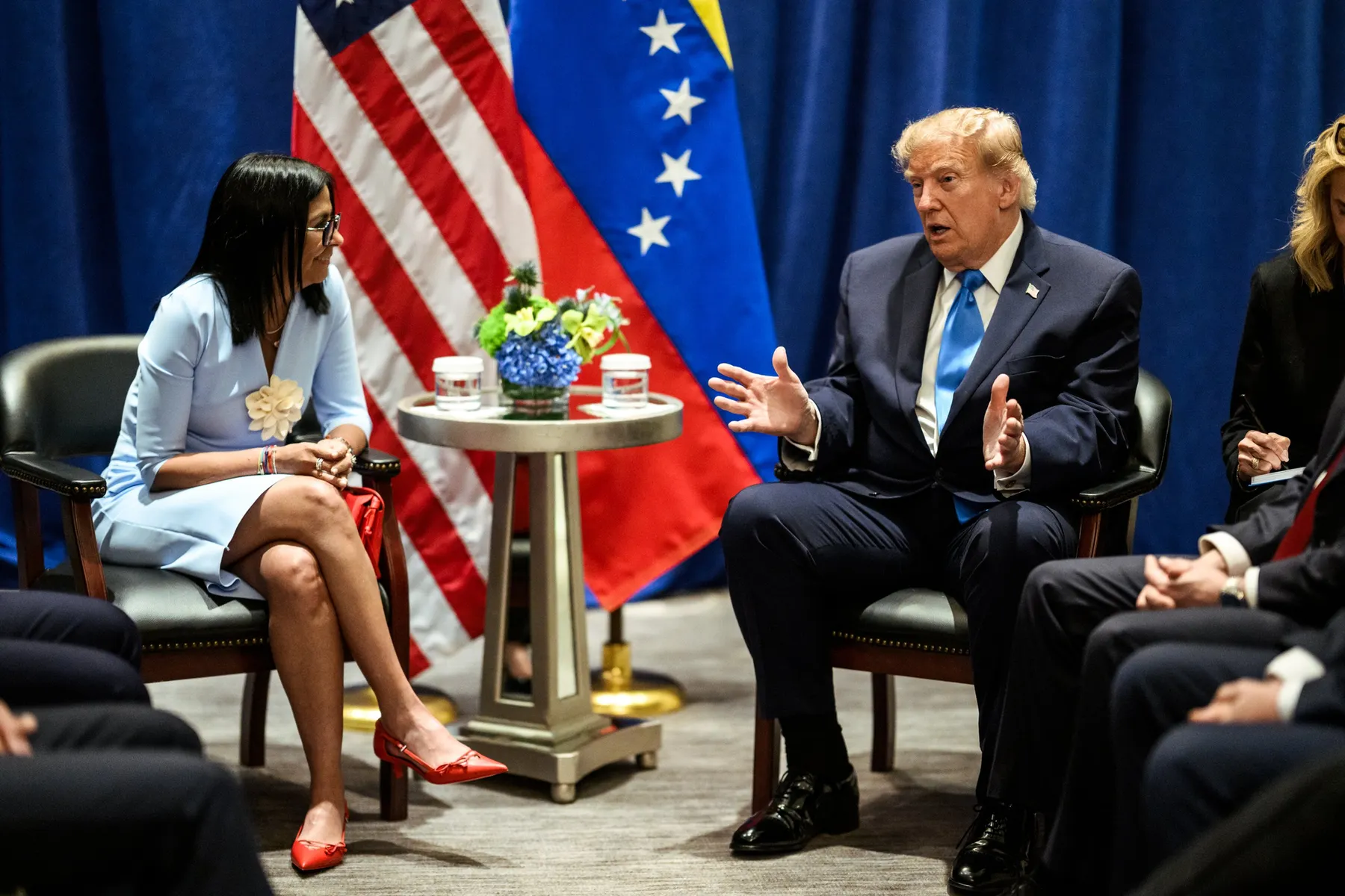 Donald Trump se reúne en Nueva York con Delcy Rodríguez en el primer encuentro bilateral tras la captura de Nicolás Maduro