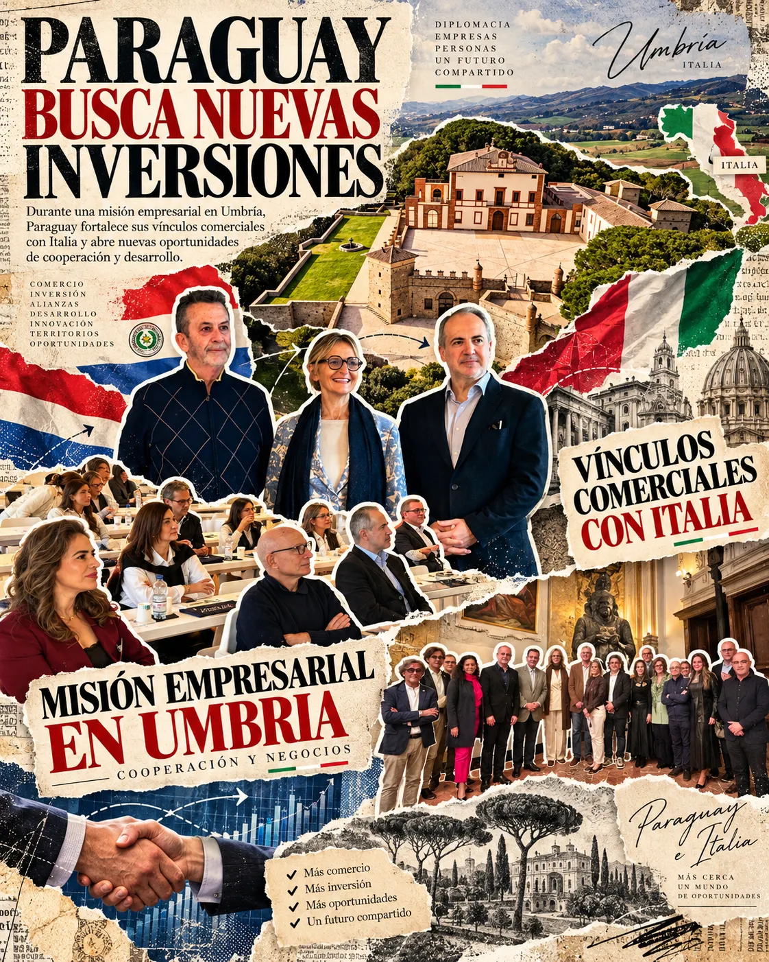 Paraguay fortalece sus vínculos comerciales con Italia y busca nuevas inversiones durante misión empresarial en Umbría