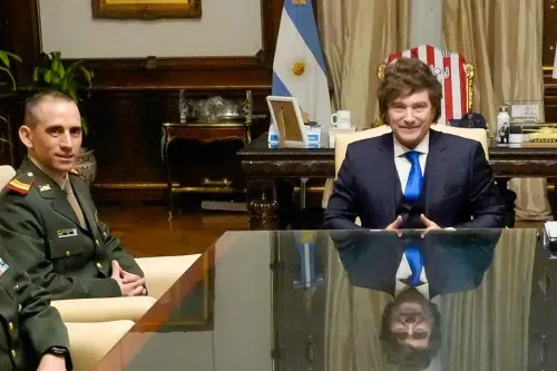 Milei recibe en la Casa Rosada al gendarme argentino liberado en Venezuela