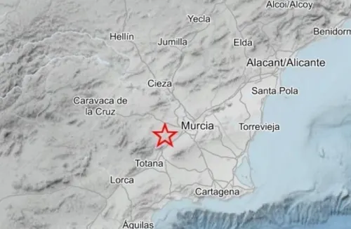 Terremoto de magnitud 4,1 sacude Murcia mientras se percibe sin causar daños en Alicante y Albacete