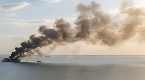 Al menos cinco muertos y 41 desaparecidos al incendiarse un ferri de pasajeros en Indonesia
