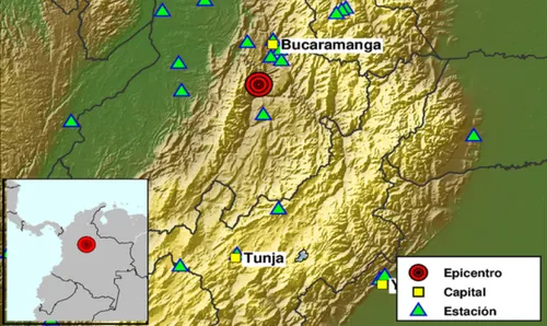 Sismo de magnitud 5,1 con epicentro en Santander sacudió a Colombia este miércoles