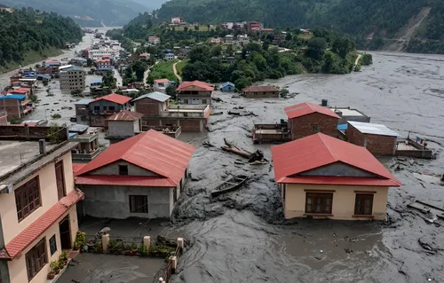 Cruz Roja calcula 93.000 damnificados por la riada en la frontera entre Nepal y el Tíbet