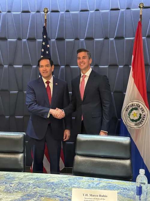 Santiago Peña conversó con Marco Rubio sobre la cooperación entre Paraguay y Estados Unidos