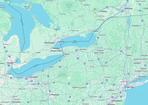 Google Maps actualiza el nombre del "Lago Ontario" a "Lago América" en EE. UU. tras orden ejecutiva de Trump