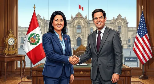 Marco Rubio felicita a Keiko Fujimori tras asumir la Presidencia del Perú