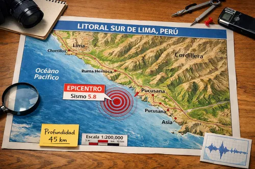 Un sismo de magnitud 4,8 sacude a Lima con epicentro en las costas de Lurín