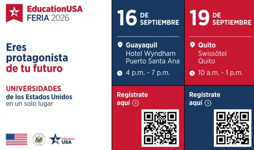 EducationUSA presentará la oferta académica de más de 40 universidades estadounidenses en Ecuador