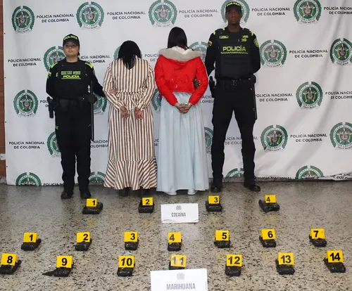 Detienen en el aeropuerto El Dorado a dos venezolanas que transportaban más de 11 kilos de droga adheridos al cuerpo