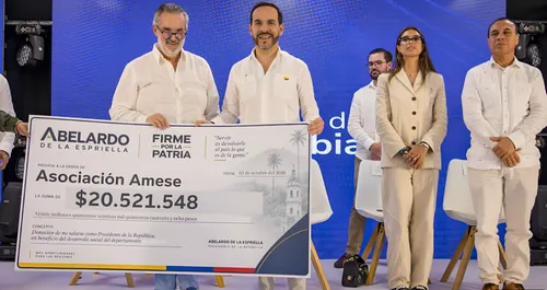 De la Espriella dona su segundo salario para apoyar a jóvenes de Montería y la lucha contra el cáncer de mama
