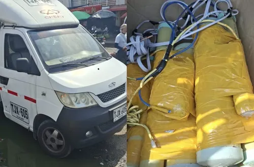 Policía de Colombia incauta 400 kilos de explosivos en vehículo abandonado en el Cauca