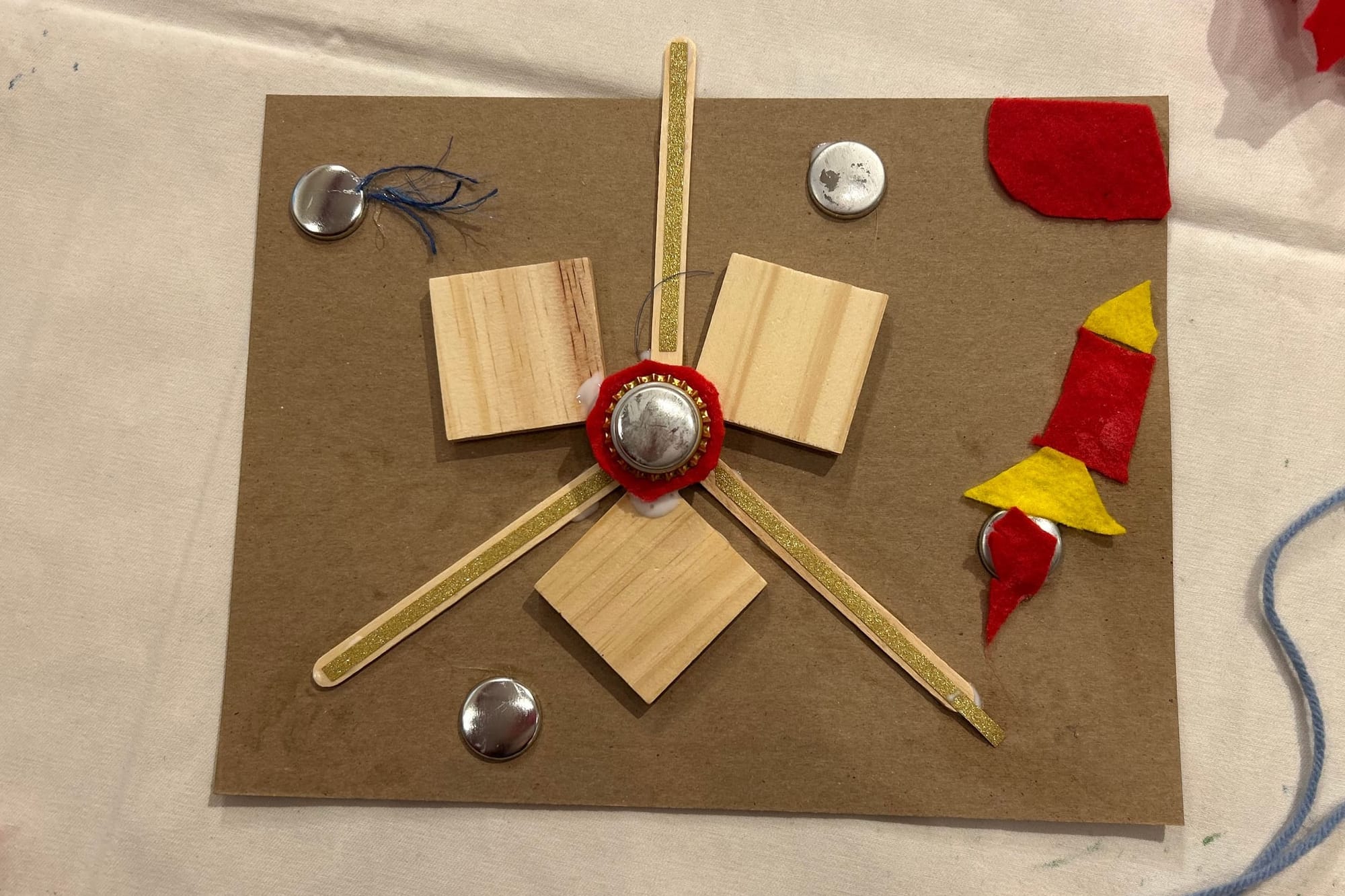 A six-year-old's assemblage (thank you Minneapolis Institute of Arts!) 