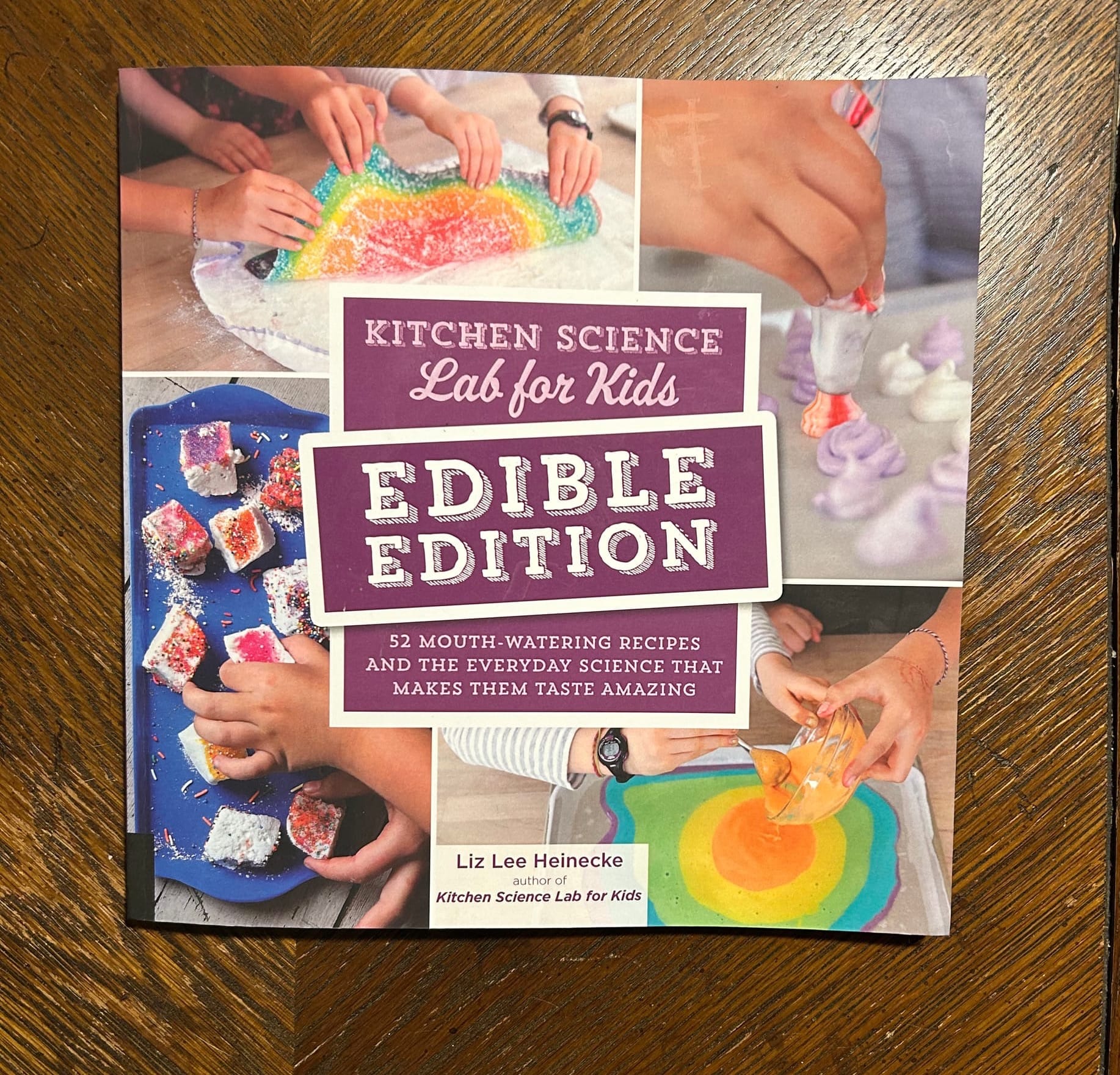Cover of the book "Kitchen Science Lab for Kids: Edible Edition," by Liz Lee Heinecke.