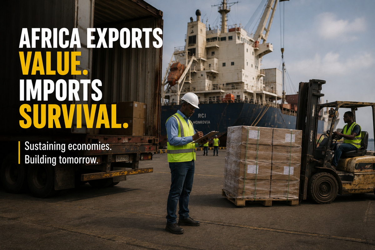 Africa Exports Value and Imports Survival