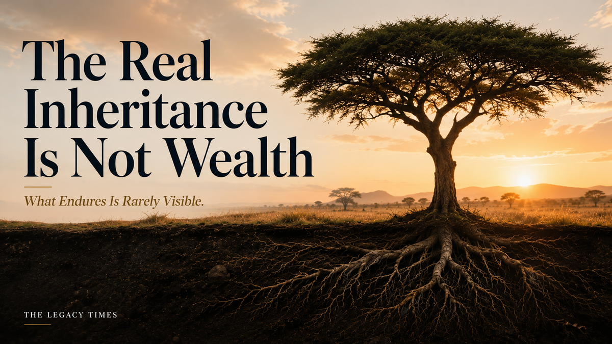 The Real Inheritance Is Not Wealth