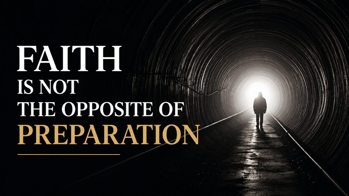 Faith Is Not The Opposite Of Preparation