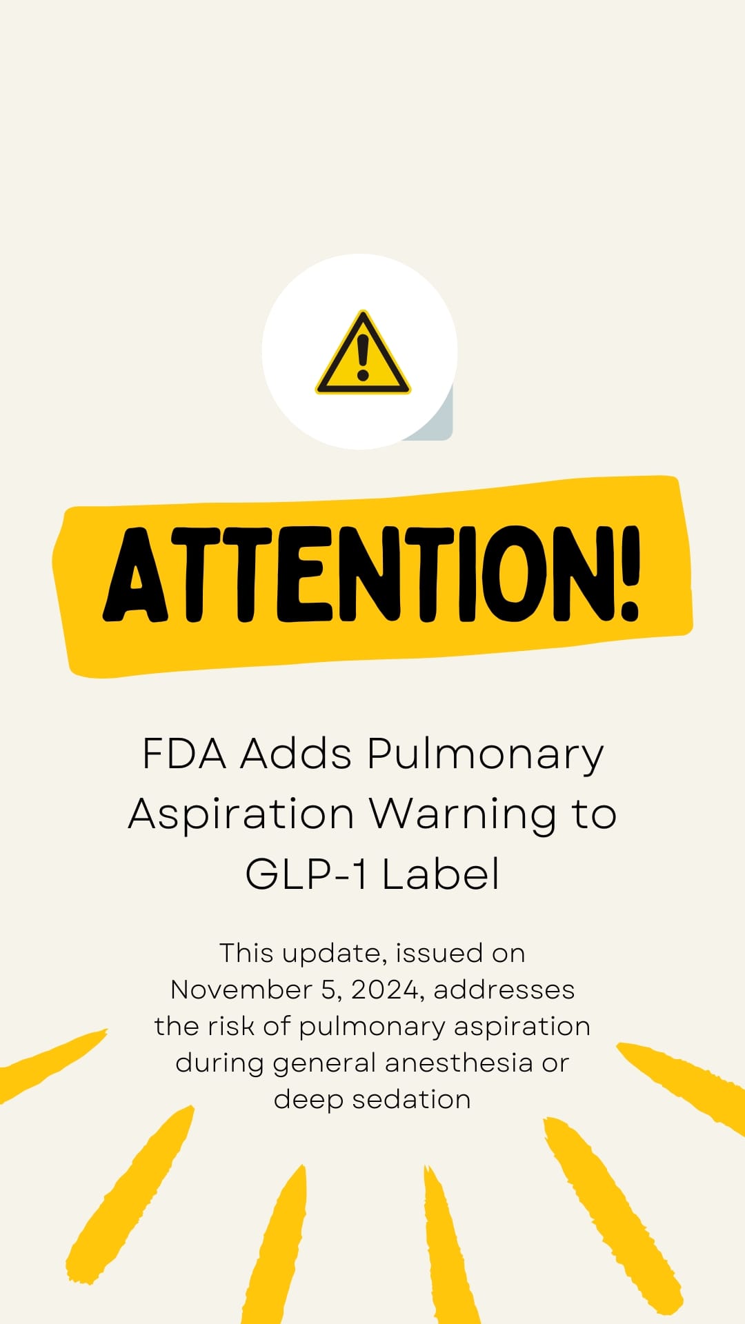 FDA Adds Pulmonary Aspiration Warning to GLP-1 Label
