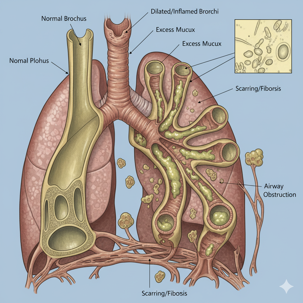 Bronchiectasis: Causes, Symptoms, Diagnosis, and Treatment
