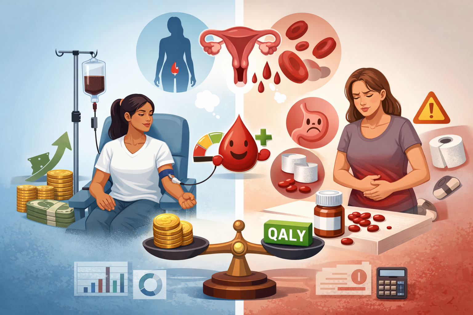 Cost-Effectiveness of First-Line IV Versus Oral Iron for Iron Deficiency Anemia in Women with Heavy Menstrual Bleeding