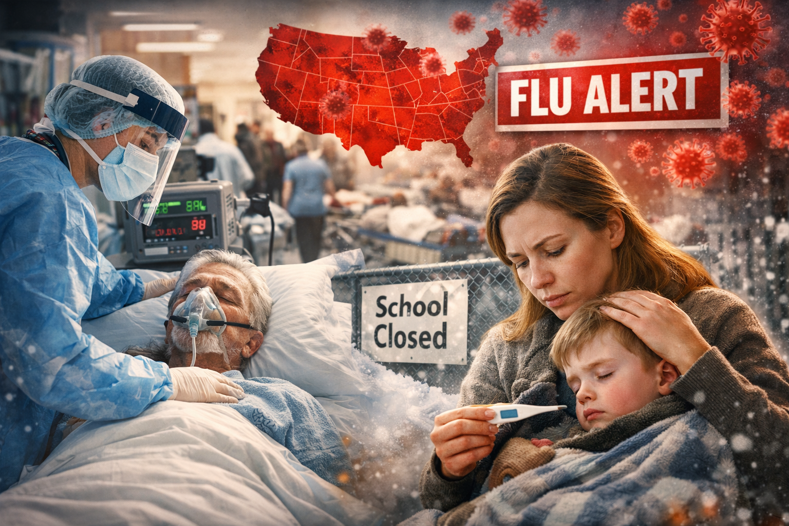Record Flu Surge Sweeps the United States After the Holidays