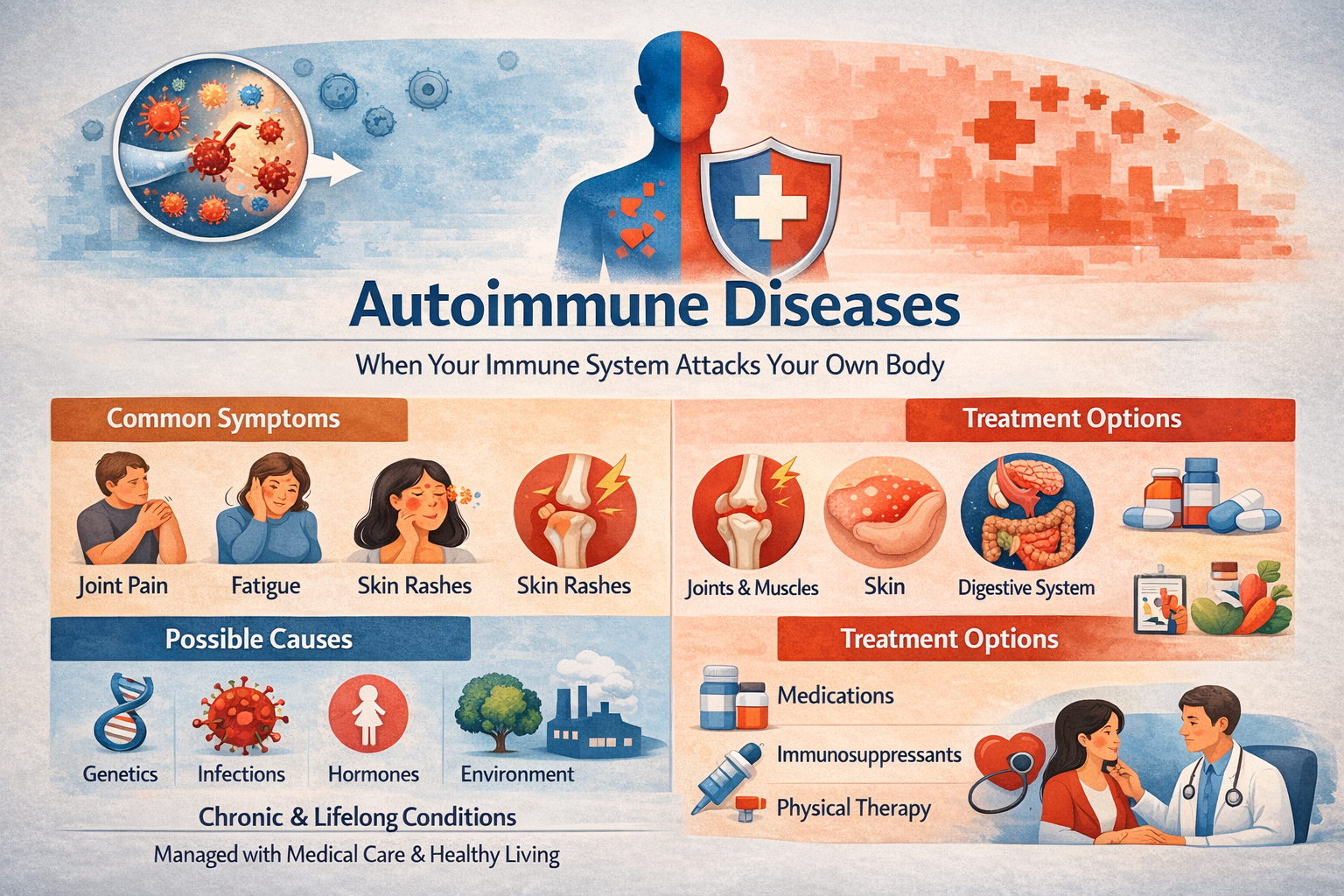Autoimmune Diseases Explained: Symptoms, Causes, Diagnosis, and Long-Term Management