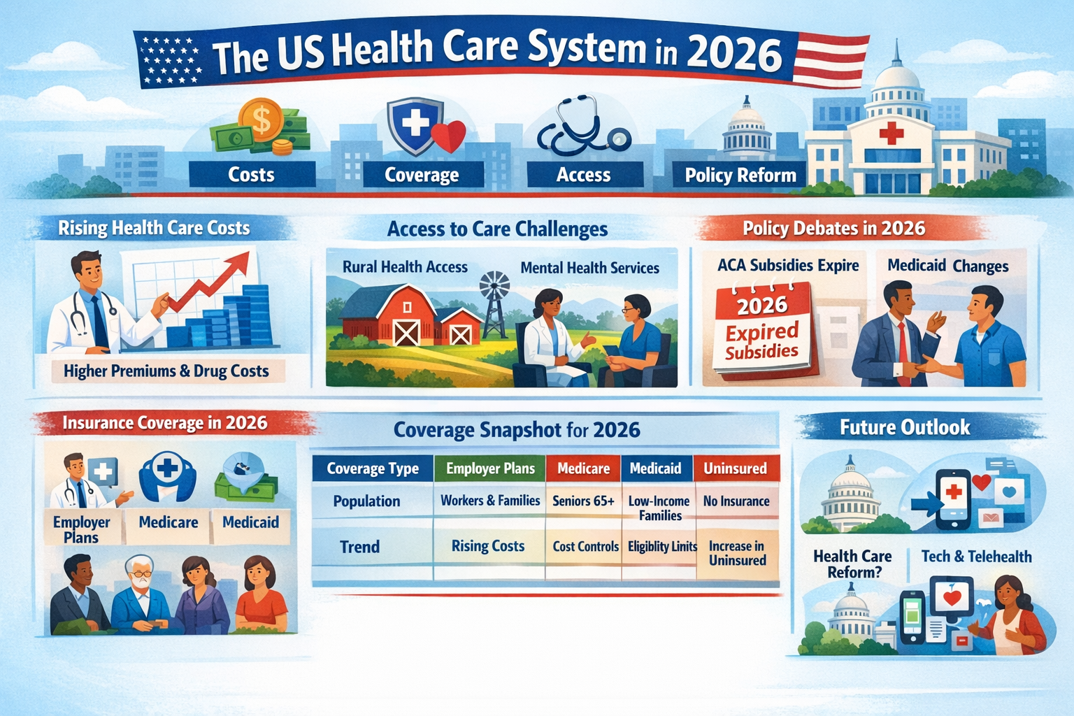 The US Health Care System in 2026: An In Depth Overview of Costs Coverage Access and Policy