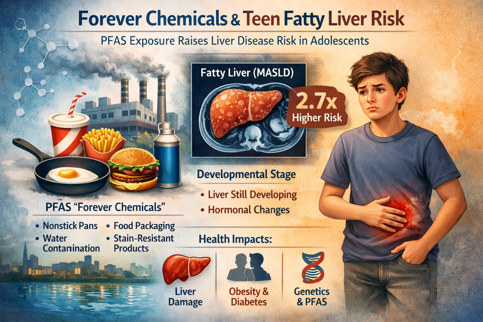 How “Forever Chemicals” May Significantly Increase Fatty Liver Disease Risk in Teenagers