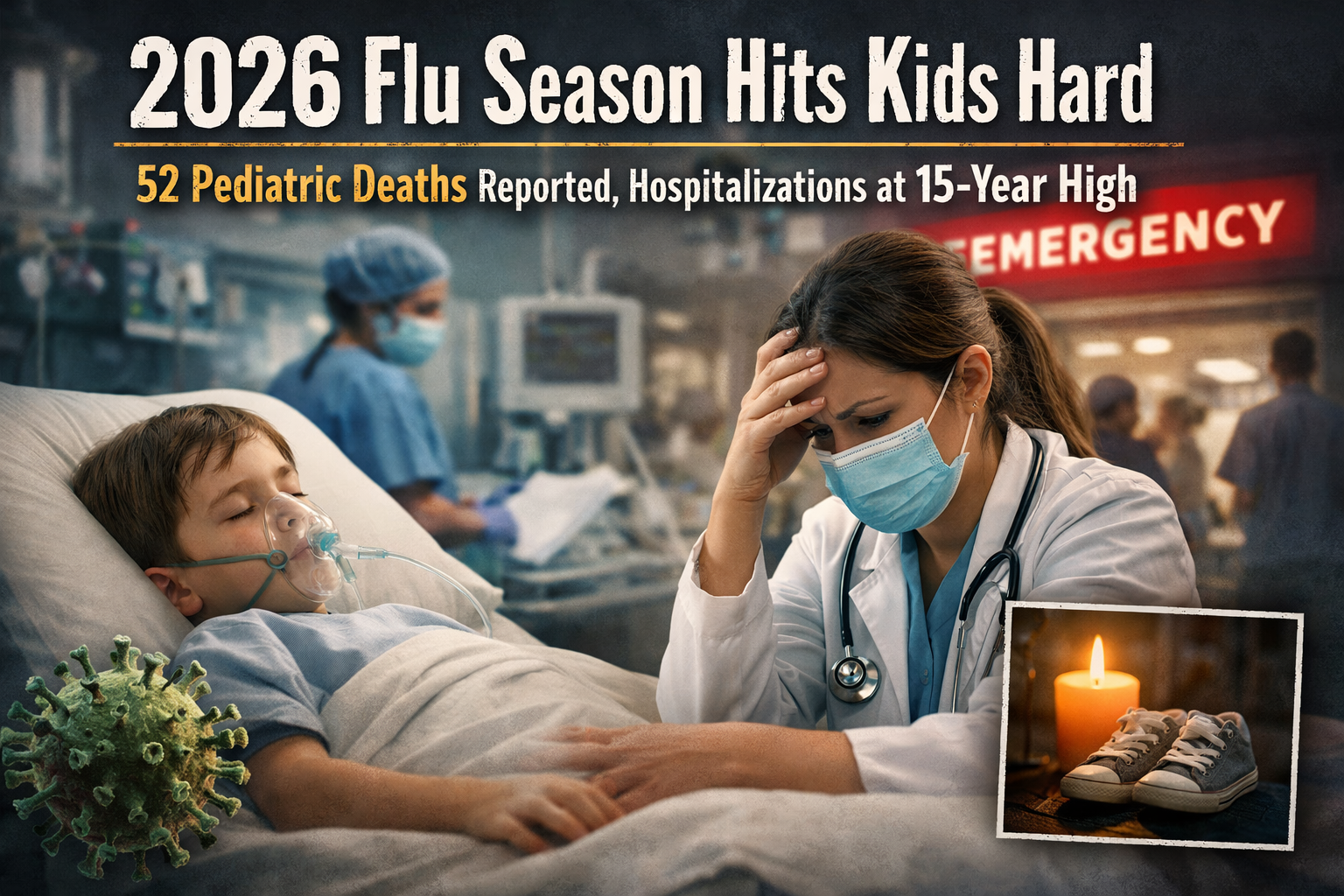Pediatric Flu Deaths Rise in 2026 as Child Hospitalizations Reach 15 Year High
