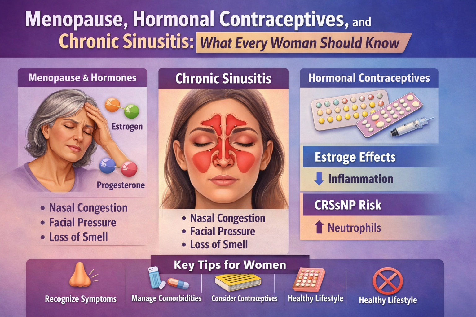 Menopause, Hormonal Contraceptives, and Chronic Sinusitis: What Every Woman Should Know