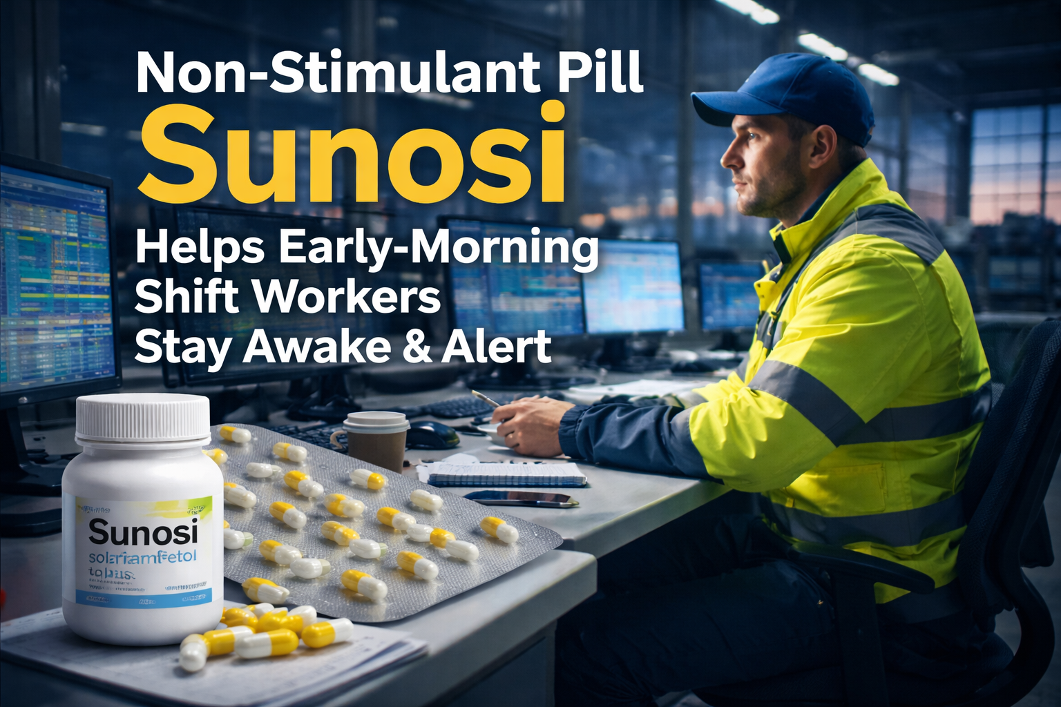 Non-Stimulant Pill Sunosi May Help Early Morning Shift Workers Stay Awake and Alert