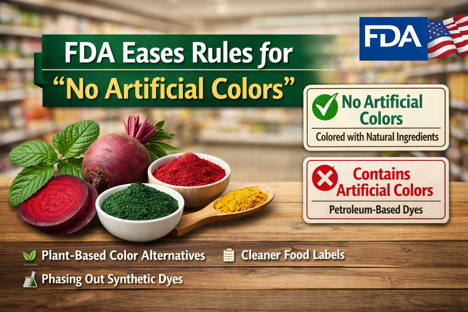 FDA Allows “No Artificial Colors” Labels for Foods Using Natural Ingredients