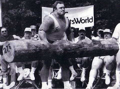 Bill Kazmaier is the original king of the log press!!