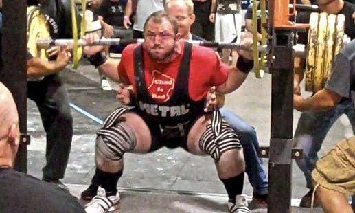 Team Juggernaut's Chad Wesley Smith owns the American Record at 308s with a 905 raw squat