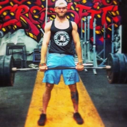I told Brent to grab a tank top out of the office. He accidentally grabbed a womens. Still looks tough though