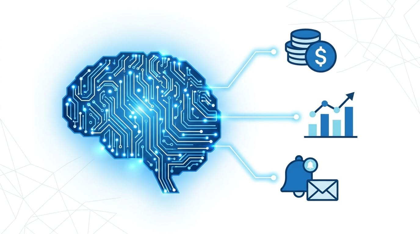 Conceptual image of a brain being influenced by financial technology