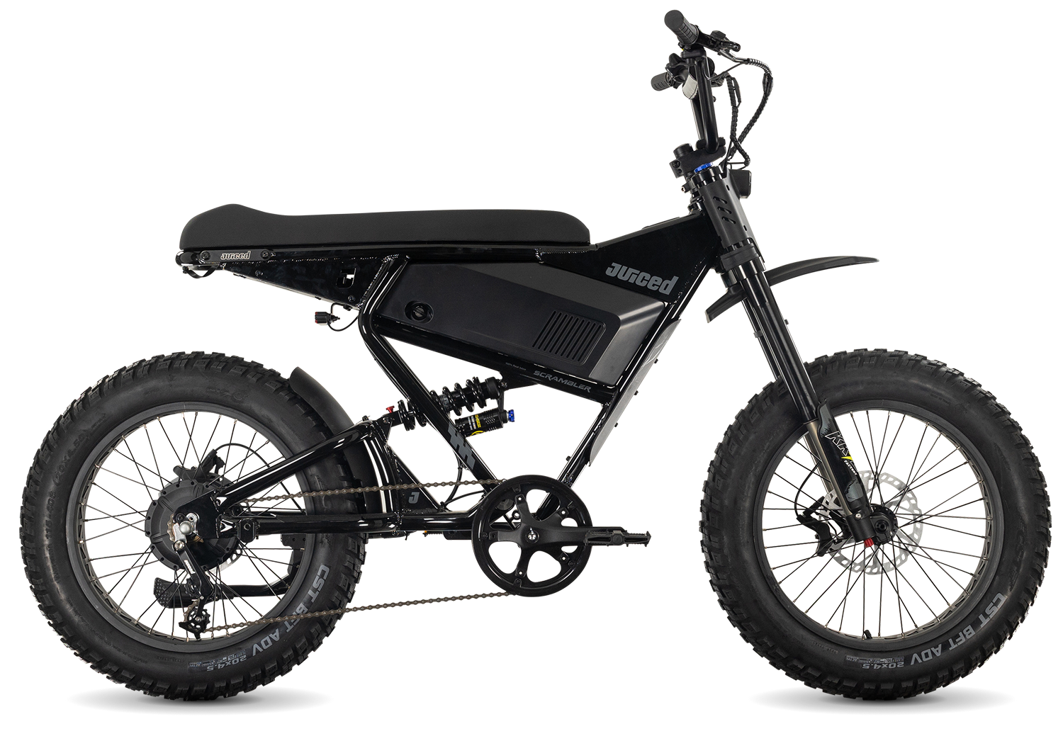 Juiced Scrambler FS Review 2026: Moto Suspension for Under $2K, But Can It Carry You? — Juiced e-bike
