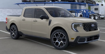 Sand-colored Ford Maverick pickup truck