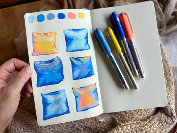 Acrylic Markers & a No-Mix Palette