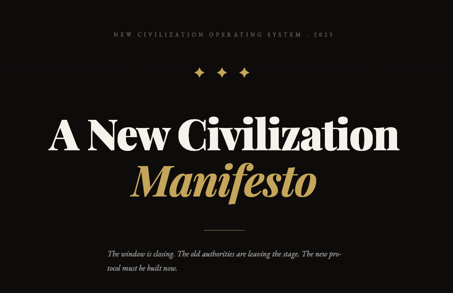 A New Civilization Manifesto