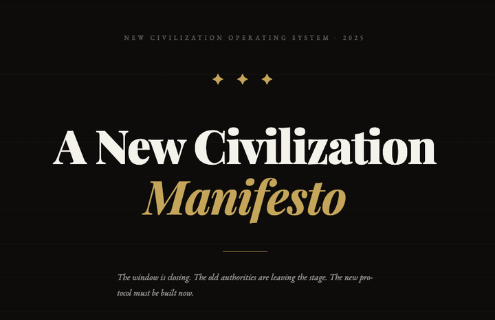 A New Civilization Manifesto