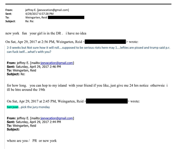 Puerto Rico Mentions in the New Tranche of Epstein Files