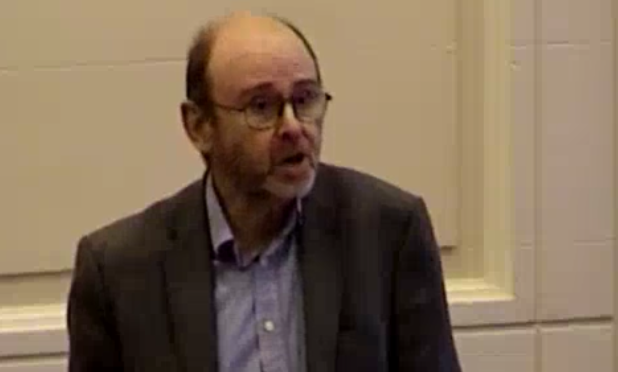 Screenshot Image from Wirral Council video of Cllr Cleary speaking at the meeting