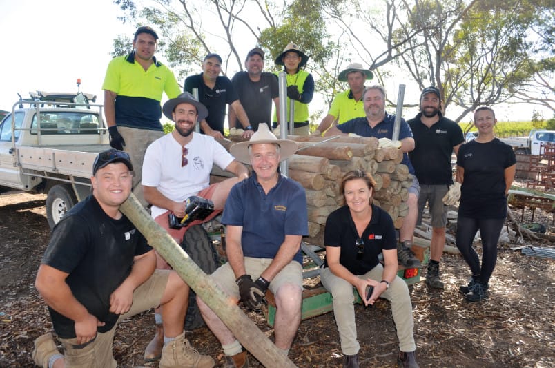 Barossa vineyard posts donated to KI for re-fencing