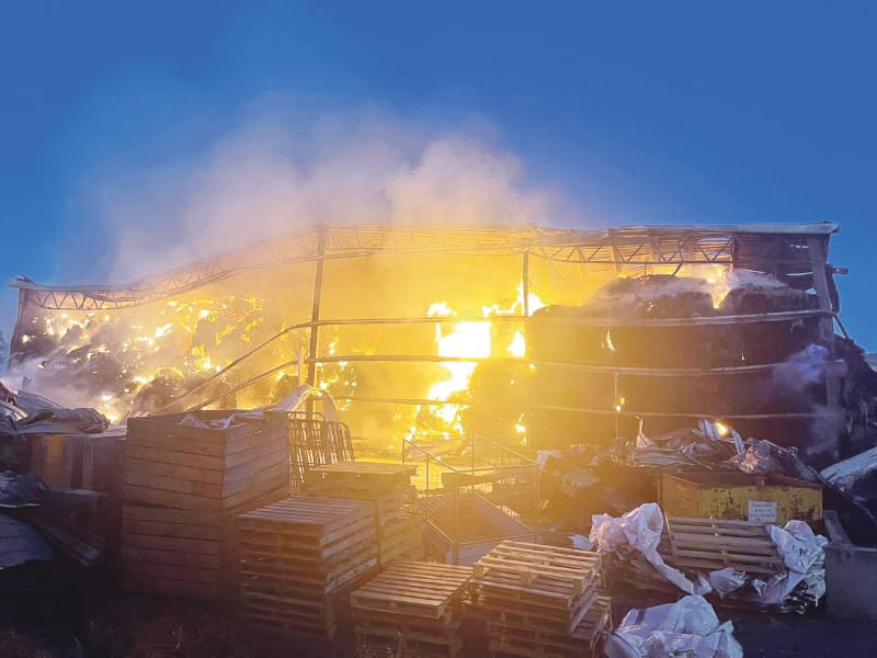 Millions lost in hay shed fire
