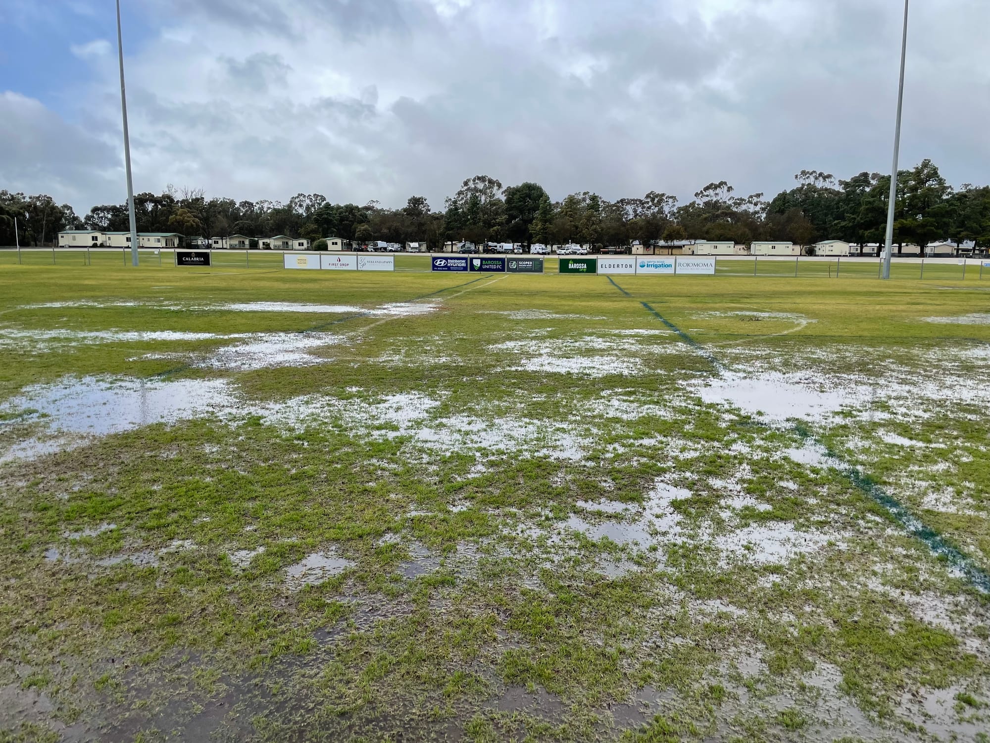Barossa United F.C. locked down and rained out